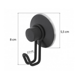 Bathroom Hook, Self-Adhesive, Black