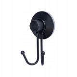 Towel Hook - Double Hook, Self-Adhesive, Black