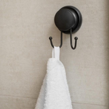 Double Hook, Self-Adhesive, Black